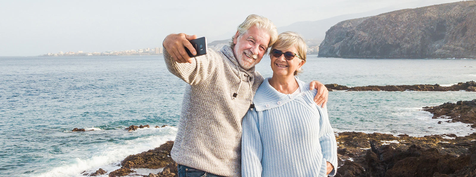 An older couple on vacation