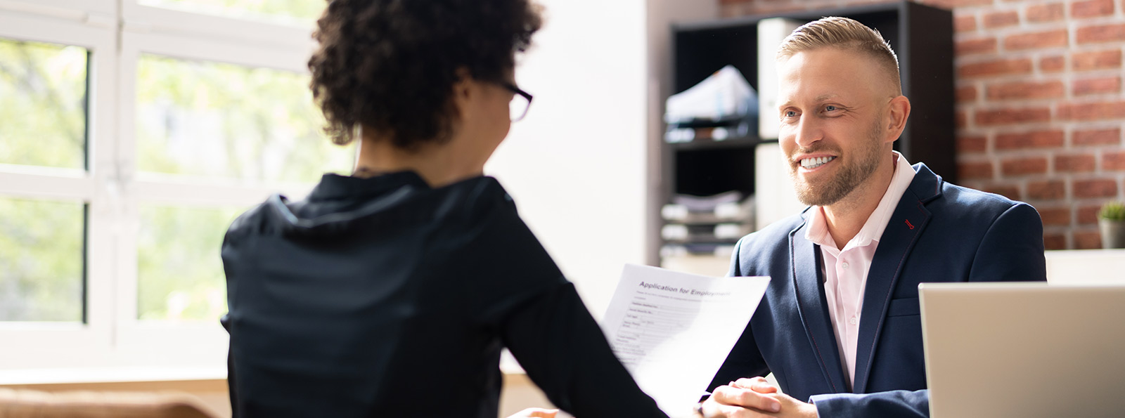 A man on a job interview