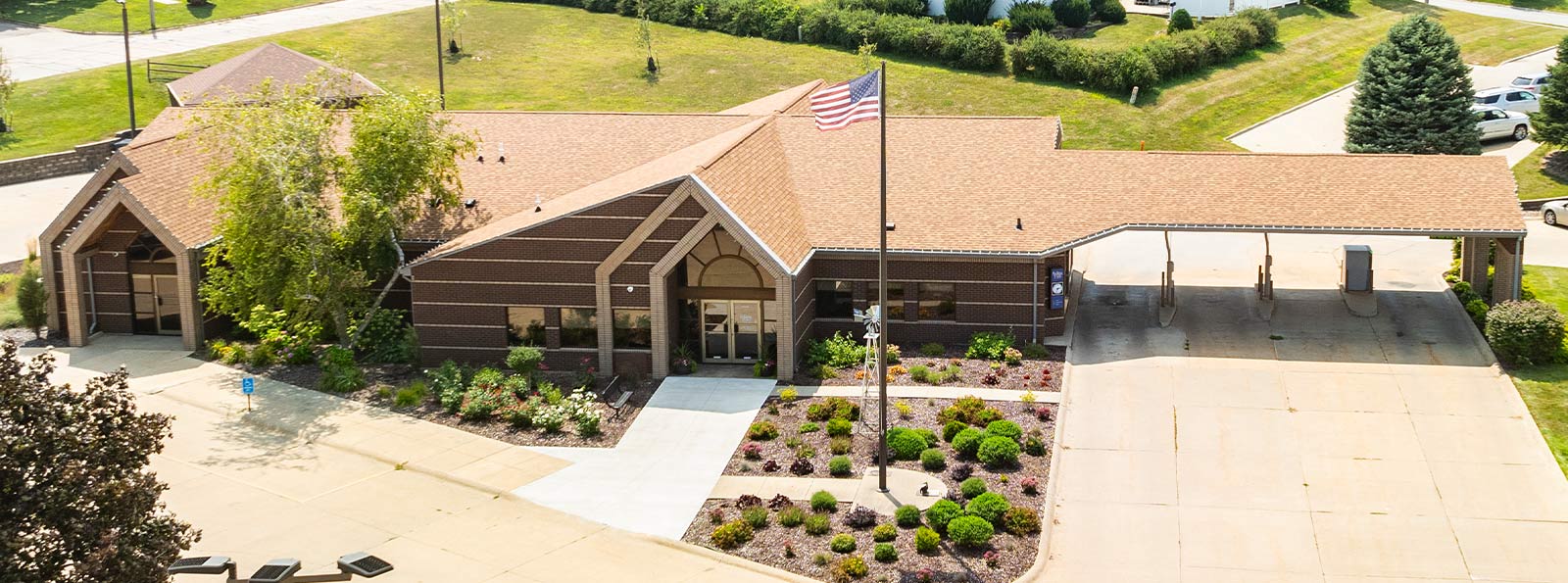 Ariel view of First Financial Bank