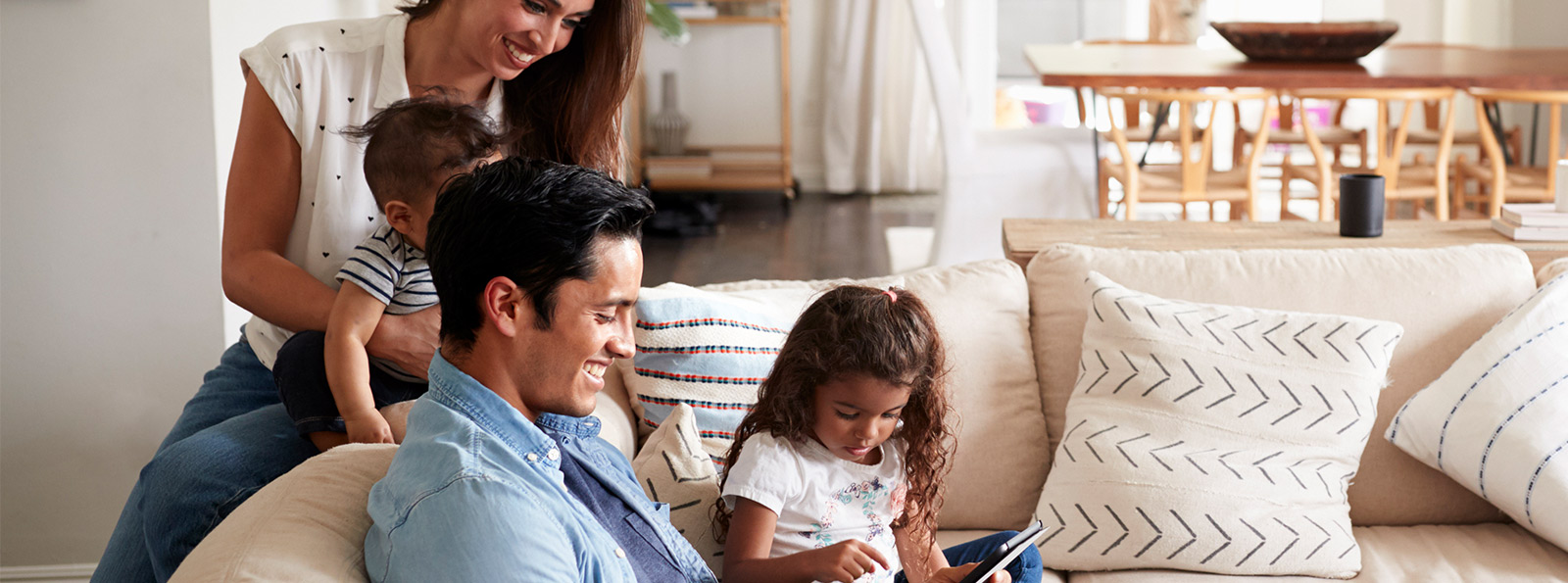A family together in their living room